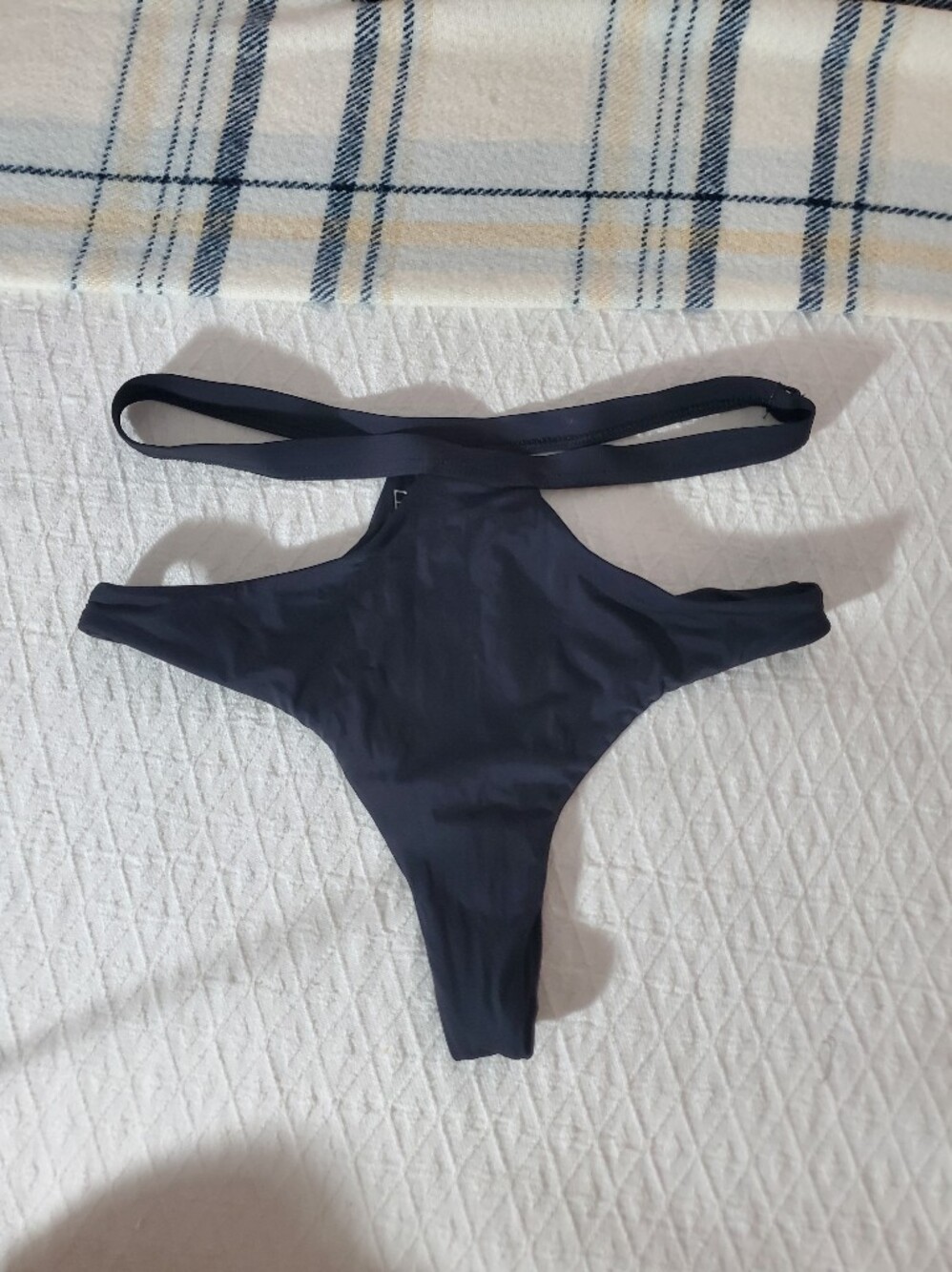 PŌ SWIM By AVA FRATI Cutout Cheeky Highwaisted Bikini Bottom - Picture 2 of 3